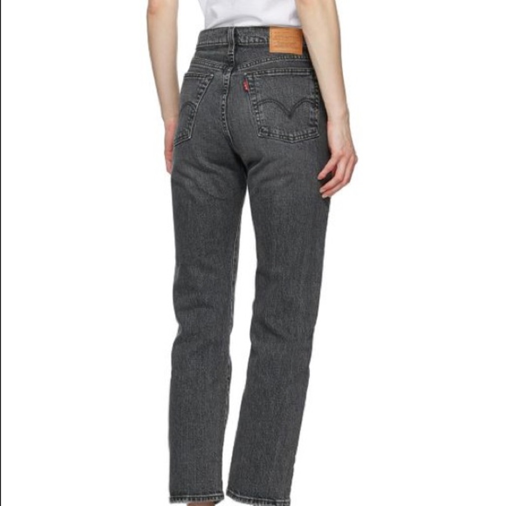 Levi's Women's Straight Leg Jeans - Charcoal Gray - Picture 3 of 10